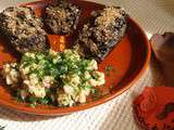 Aubergines farcies au chèvre et à l'estragon