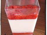 Verrine au soja et coulis de fraise pour Sorcilili light