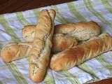 Mini baguettes aux graines, gingembre & ail