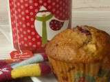 Muffins pommes framboises