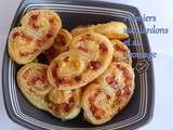 Palmiers aux lardons et fromage