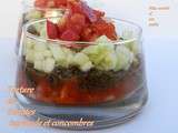 Tartare de tomates, tapenade et concombre