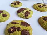 Cookies matcha et chocolat noir