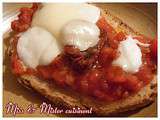 Bruschetta tomate, basilic et fromage