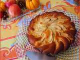 Gâteau aux pommes, mascarpone et noix