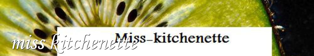 Recettes de miss kitchenette