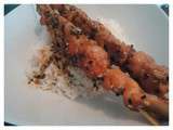 Brochettes de poulet sauce teriyaki