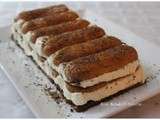 Buche tiramisu sans cuisson et sans oeuf