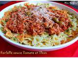 Farfalle a la sauce Tomate et Thon