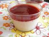 Pana cotta aux coulis de fruits rouges sans gelatine