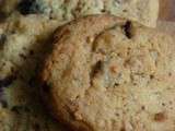 Biscuits tendres au chocolat et praline