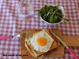 Croque madame au roquefort et jambon