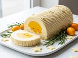 Délice frais : Bûche gourmande au fromage et mangue exotique