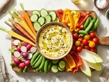 Délicieuse sauce crémeuse au fromage frais et fruits secs pour sublimer vos crudités