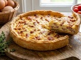 Facile et savoureuse : Quiche légère aux lardons de volaille et fromage fondant