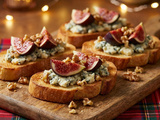 Toasts de Noël au fromage bleu, figue et noix : inratables