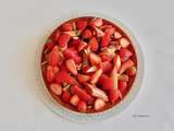 Tarte à la Rhubarbe, Fraises et Amandes