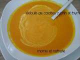 Velouté de carottes au cumin et thym