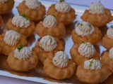 Bouchées salés saumon fumé et chantilly au fromage frais