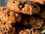 Cookies aux flocons d’avoine, beurre de cacahuètes, banane et pépites chocolat