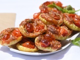 Mini tatin de tomate cerise et pesto basilic