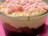 P'tit tiramisu rhubarbe et coulis myrtille ( verrines )