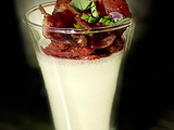 Panna cotta-basilic-gaspacho et-chips-de-bacon