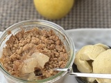 Verrine poire & crumble beurre de cacahuètes 🥜🍐