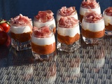 Verrines de panna cotta de tomates