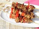 Brochettes de filet mignon aux herbes et au chili