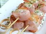 Brochettes de noix de st jacques au bacon