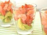 Verrines avocat crevettes