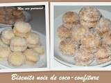 Biscuits noix de coco-confiture