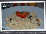 Risotto crémeux au poulet et aux champignons de Paris