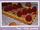 Tarte  Litchi-framboise 