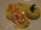 Cabillaud aux crevettes sauce curry