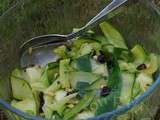 Salade de tagliatelles de courgettes