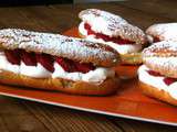 Éclairs à la vanille et aux fraises inspirés par Mounir