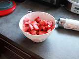 Mousse fraise avec coeur gelifie