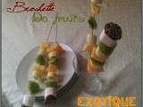 Brochette de fruits exotique