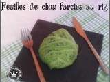 Feuilles de chou farcies au riz