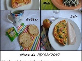 Menu du 14/03/2014