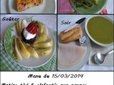 Menu du 15/03/2014