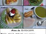 Menu du 15/03/2014