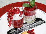 Verrine de marmalade de framboise au lait de coco