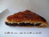 Galette des rois, creme de noisettes au chocolat