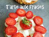 Tarte aux fraises et sa crème chocolat blanc citron vert