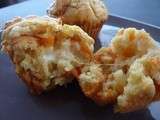 Muffins carottes-oignons au curry et coeur coulant de Mozzarella