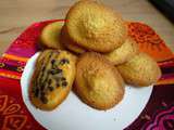 Madeleines au citron vert et madeleines aux pépites de chocolat