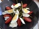 Salade haricots, mozzarella, tomates cerises